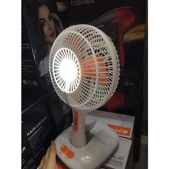 Quạt tích điện Mini ông tây để bàn F0166 sử dụng pin sạc USB tiện dụng