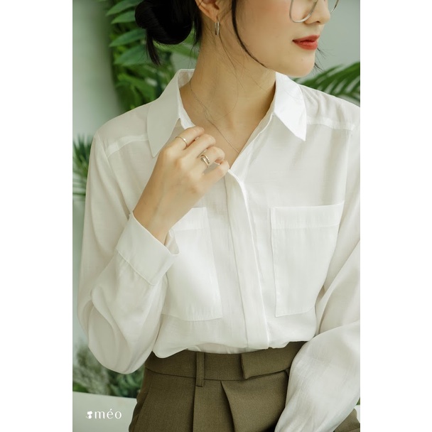 Áo sơ mi trơn basic nhiều màu Méo shop | BigBuy360 - bigbuy360.vn