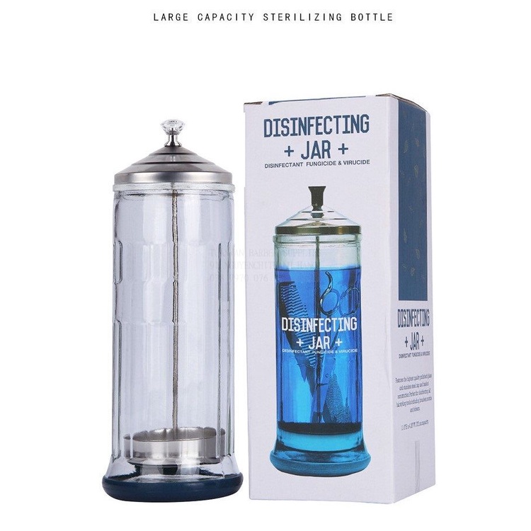 Bình thủy tinh sát khuẩn đồ nghề barber shop