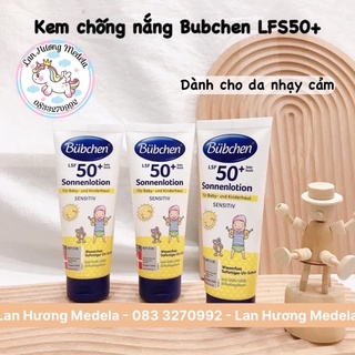 Kem chống nắng BUBCHEN cho bé spf50+ (nội địa đức) tuýp 100ml