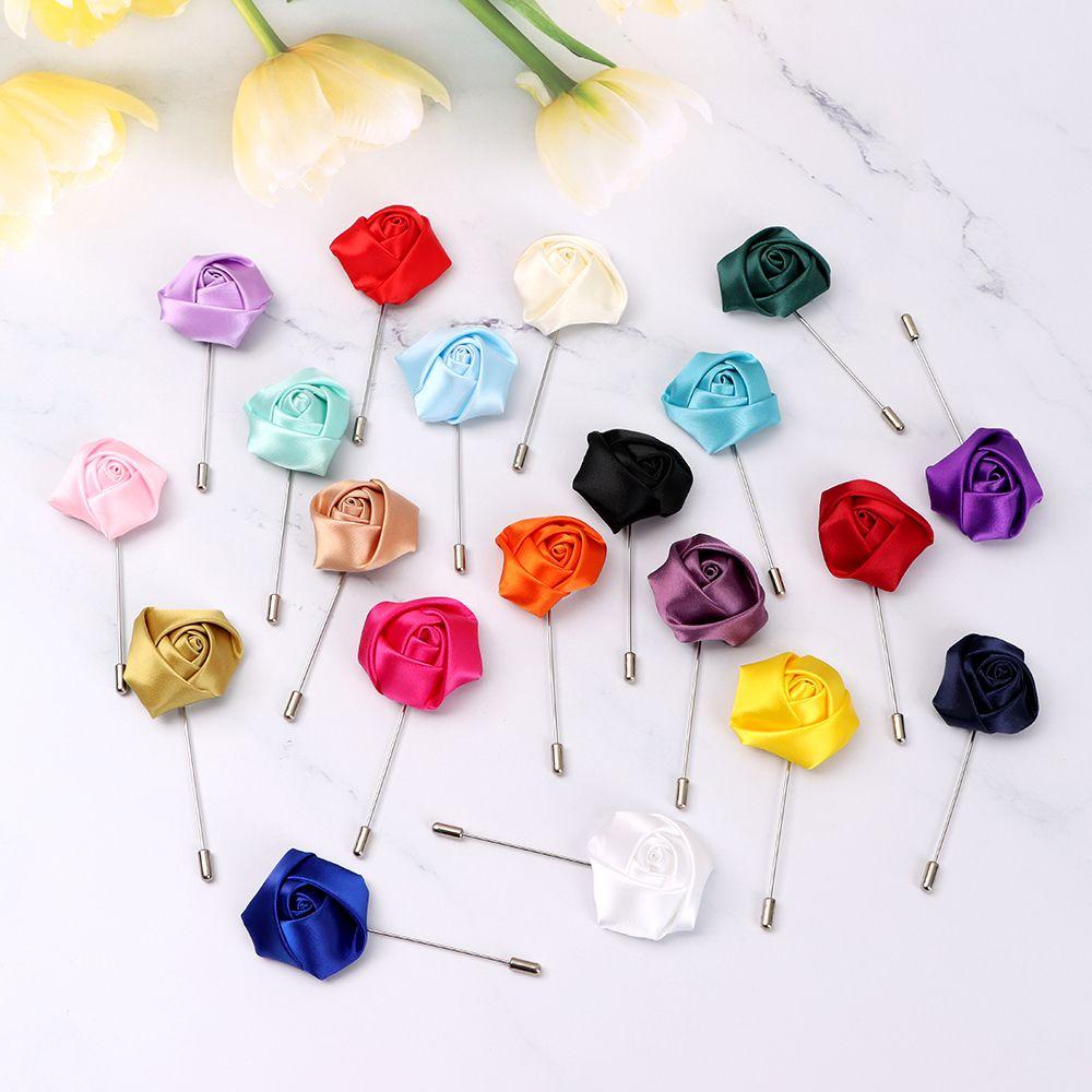 ORIENTLII Ghim Cài Áo Hình Hoa Hồng Đính Đá Nhân Tạo Thời Trang Cho Nam