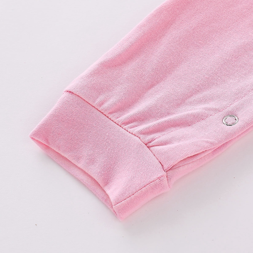 Áo liền thân Mikrdoo bằng cotton tay dài in hình chú voi dễ thương cho trẻ sơ sinh