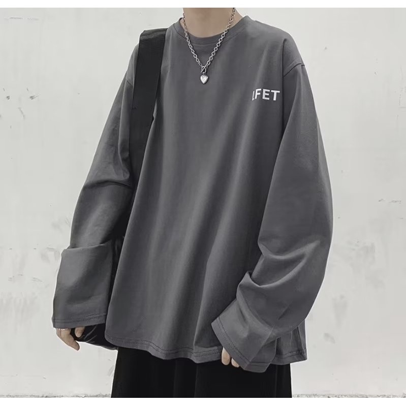 Áo Thun Tay Dài Oversize Chất Liệu Cotton In Họa Tiết Chữ Thời Trang Mùa Hè Cho Nam Và Nữ SIze M-8XL