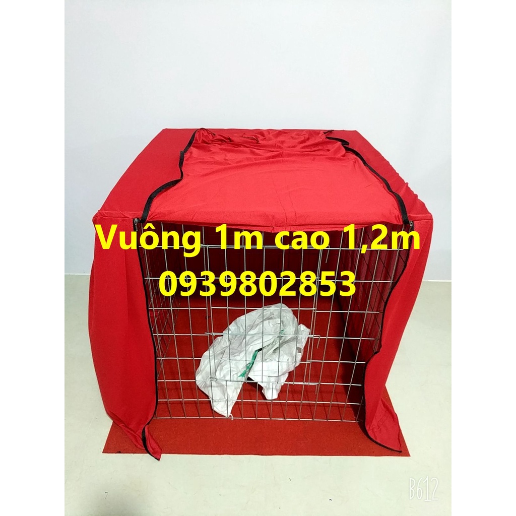 Mùng gà vuông chuồng gà lắp ráp-2 dây kéo