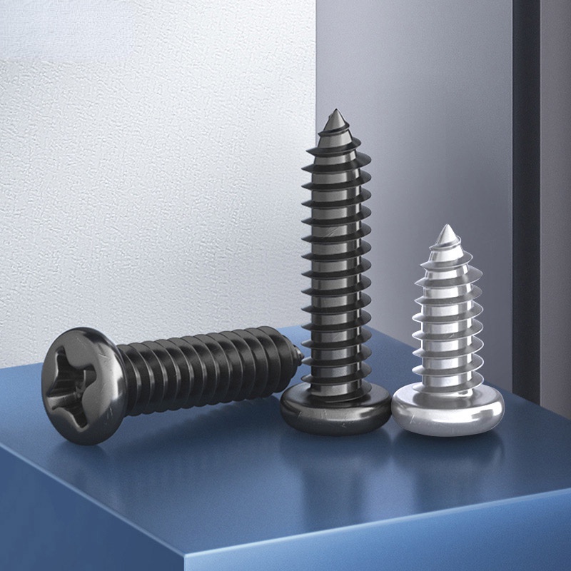 Black round head cross head screw M1M2M3