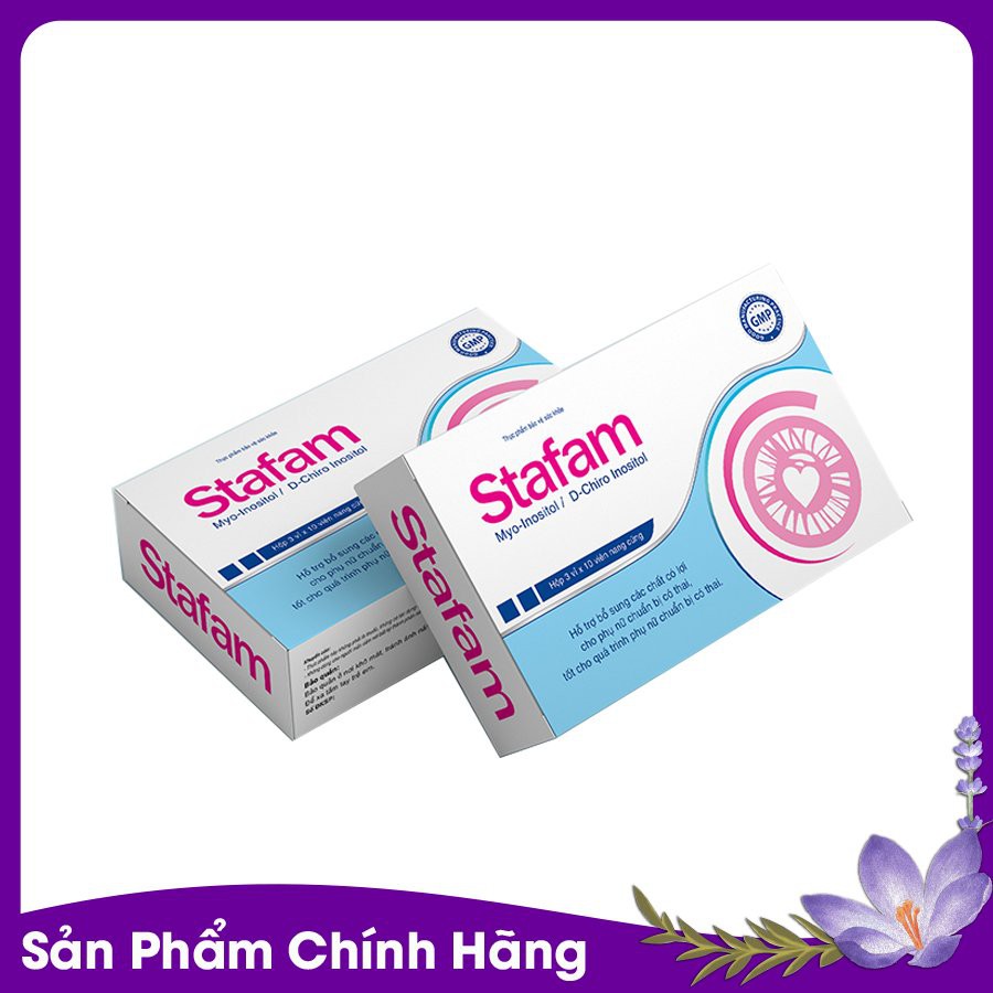 COMBO 02 STAFAM BỐ SUNG MYO INOSITOL, VITAMIN E CÙNG CÁC DƯỠNG CHẤT CẦN THIẾT CHO PHỤ NỮ CHUẨN BỊ MANG BẦU