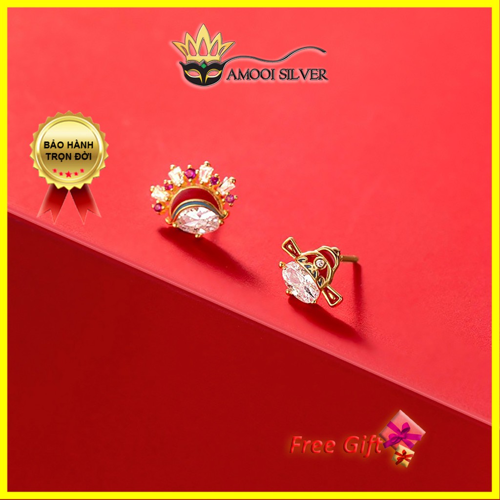 Bông tai bạc S925 tân lang tân nương - Amooi Silver AB160