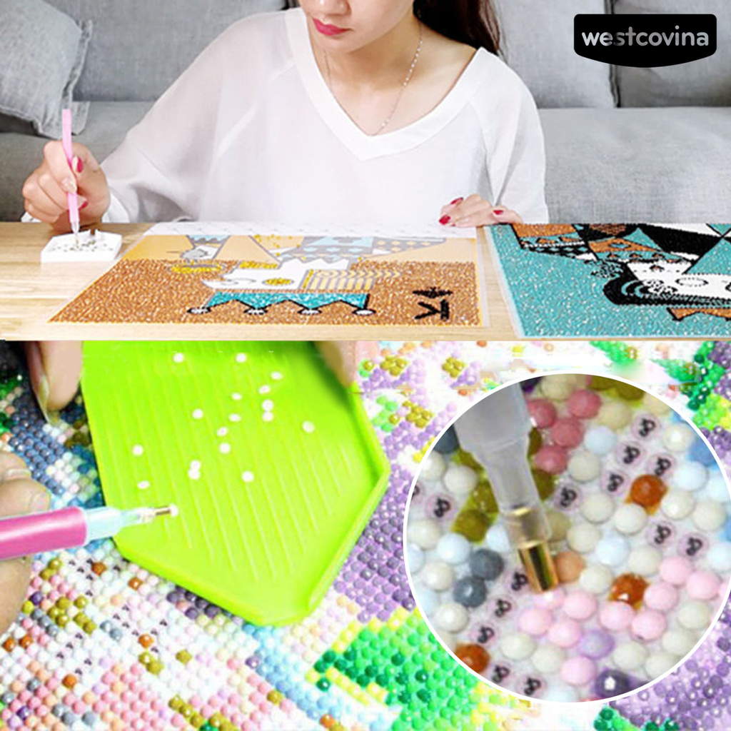 Bộ 117 Dụng Cụ Làm Tranh Đính Đá 5d Kèm Hộp Đựng