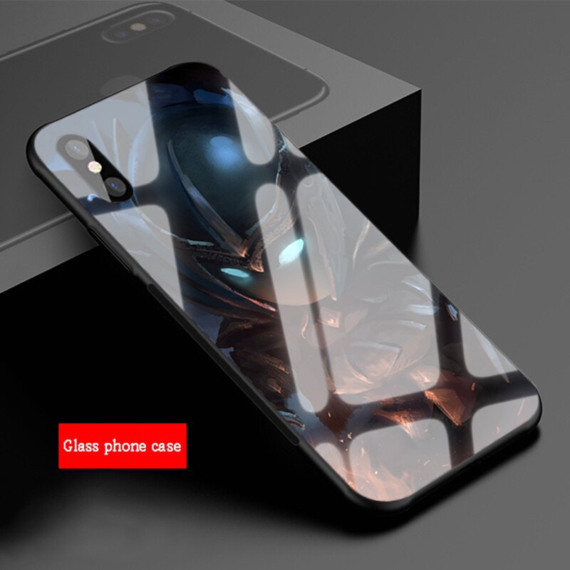 Ốp Điện Thoại Mặt Kính Cường Lực Hình Game Phantom Assassin Dota 2 Cho Iphone Xr Xs Xs Max 8 7 6 6s Plus 5 5c Se 5s X