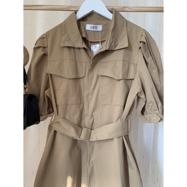 Váy kaki kèm đai trendy | BigBuy360 - bigbuy360.vn