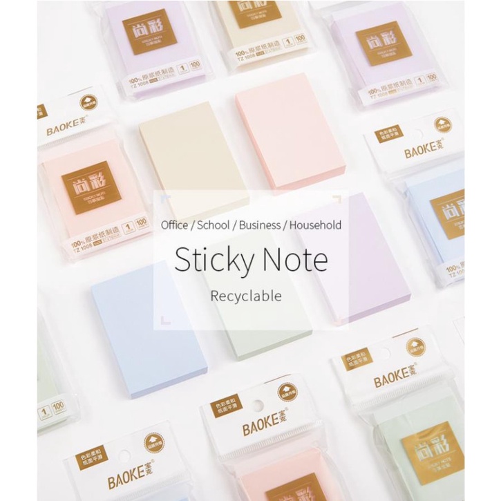 Giấy Note - Giấy Ghi chú màu pastel hình chữ nhật