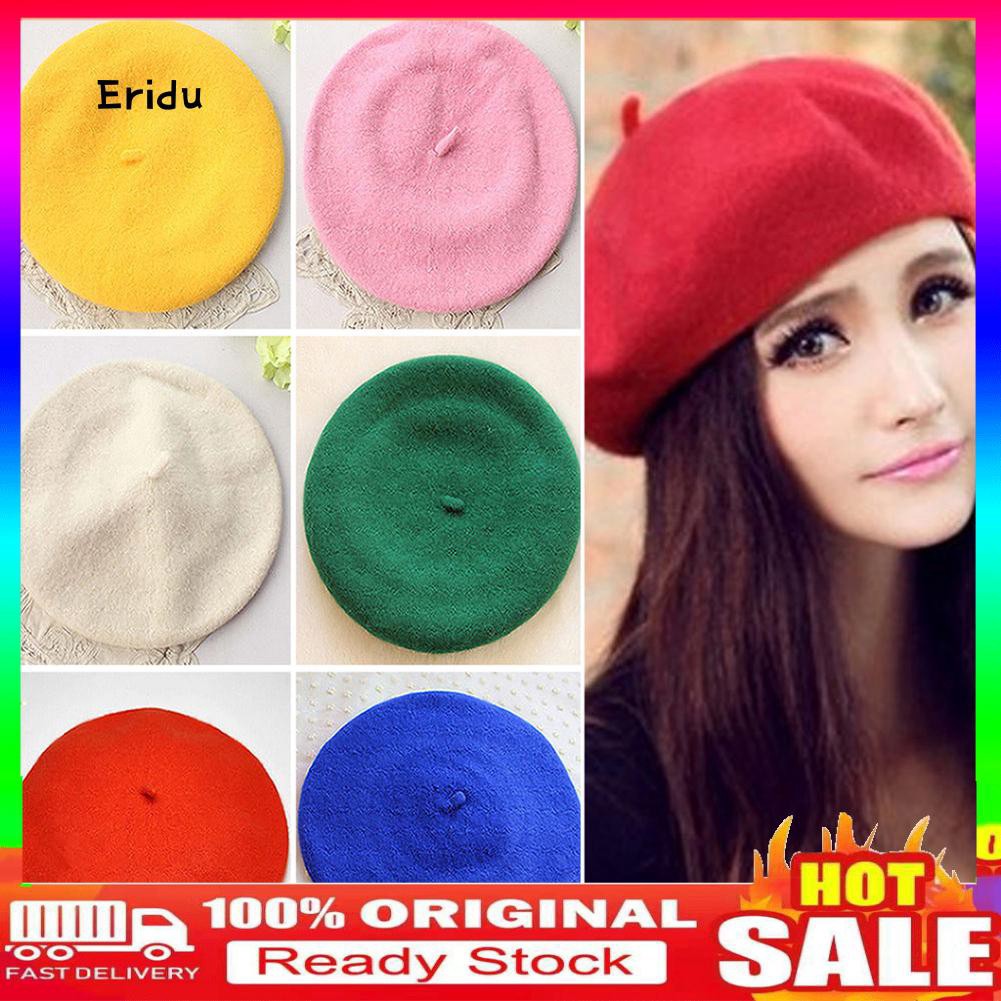 Mũ Beret Màu Sắc Đơn Giản Thời Trang Cho Nữ