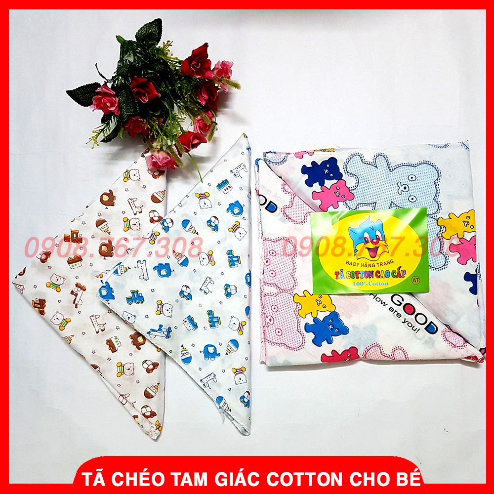 Set 10 Chiếc Tã Chéo Cotton Cao Cấp - Nhiều Họa Tiết