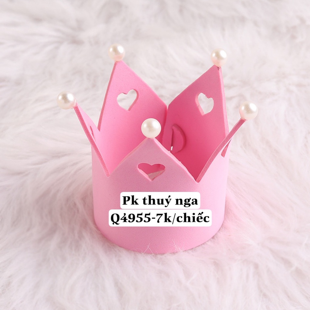 5 vương miện baby xốp trang trí bánh kem