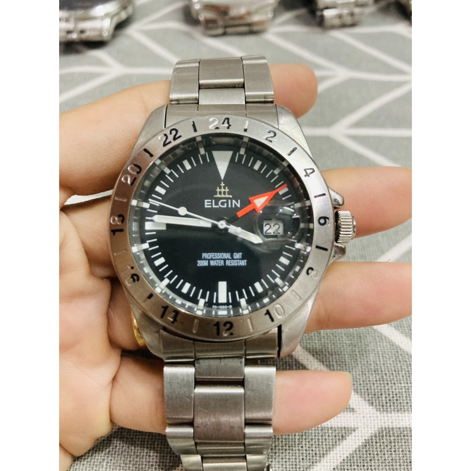 Đồng hồ si nam Elgin Professional GMT