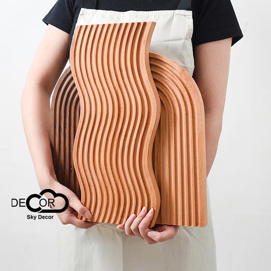 Khay gỗ đựng bánh kẹo, mứt Sky Decor - Khay trà phong cách Bắc Âu