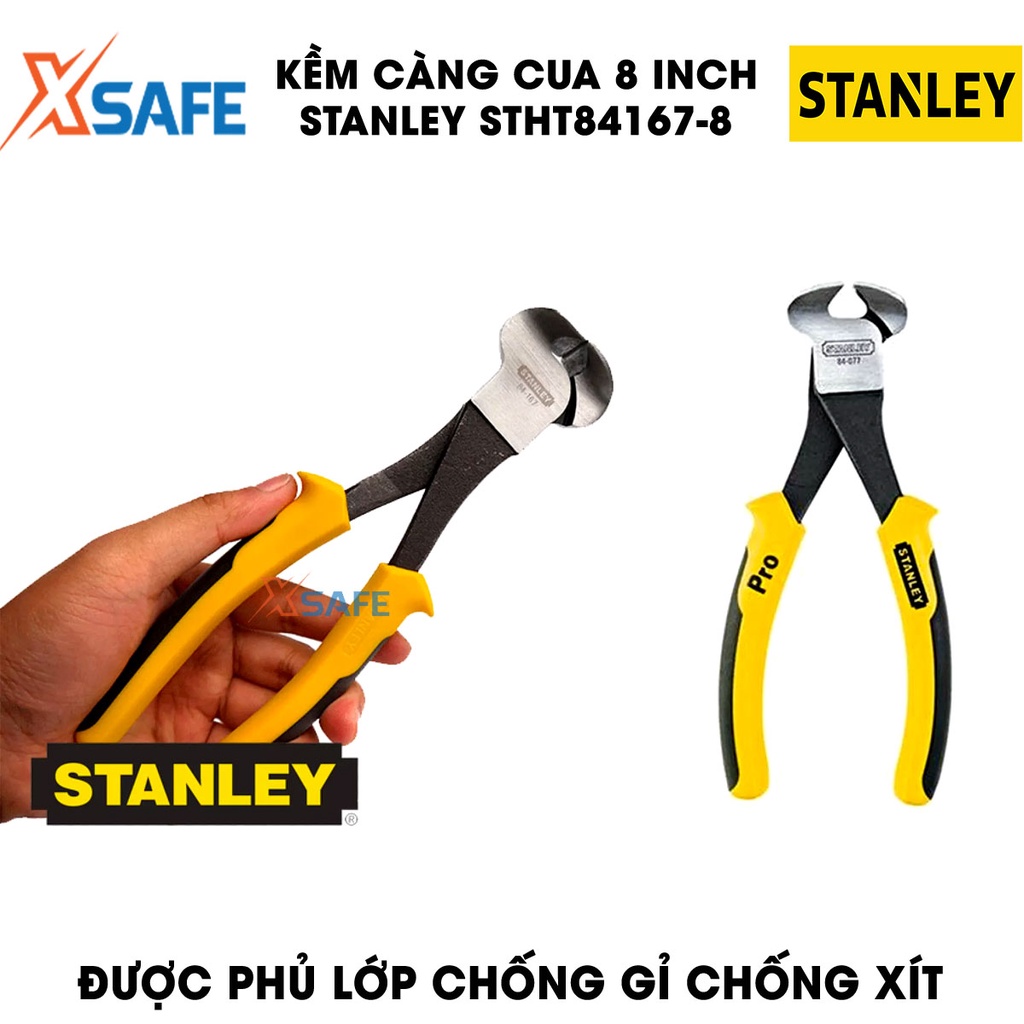 Kềm càng cua STANLEY thép cứng bền bỉ Kìm Stanley chịu lực, chịu nhiệt tốt, cán cầm bọc nhựa êm ái nhỏ gọn chắc chắn