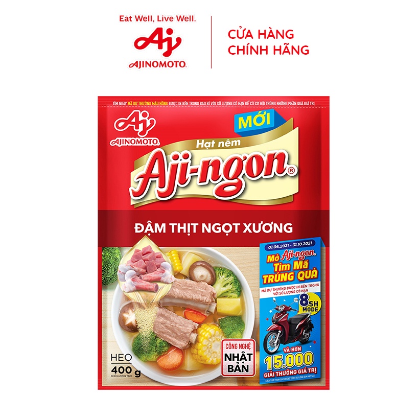 [Tặng 1 hộp trà matcha gạo rang Blendy] Combo 2 gói bột ngọt AJI-NO-MOTO 454g + 1 gói hạt nêm Aji-ngon 400g