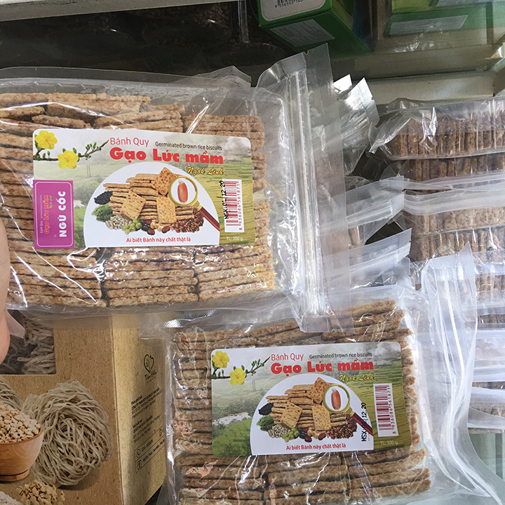 Bánh quy gạo lứt mầm Ngok Linh 300g- Ngọt tự nhiên