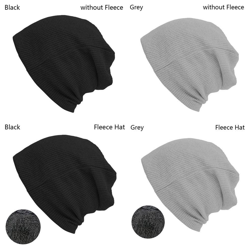 MYRONGVN Mũ Len Beanie Nữ Màu Đen Xám