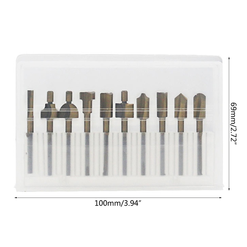 Bộ Mũi Mài Gỗ Tốc Độ Cao Bằng Thép Titan Cao Cấp