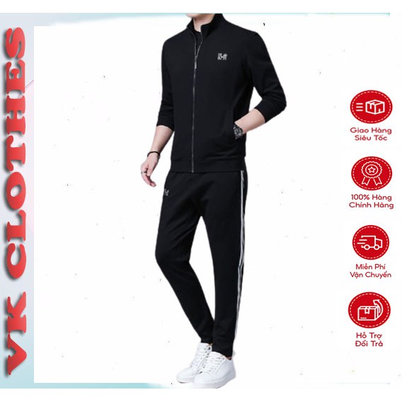 Bộ Quần Áo Thể Thao Thu Đông Nam - Chất Liệu Nỉ Cao Cấp Bền Đẹp- Full size - BD82