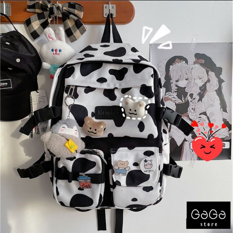 Balo bò sữa đi học nữ giá rẻ ulzzang hàn quốc B140