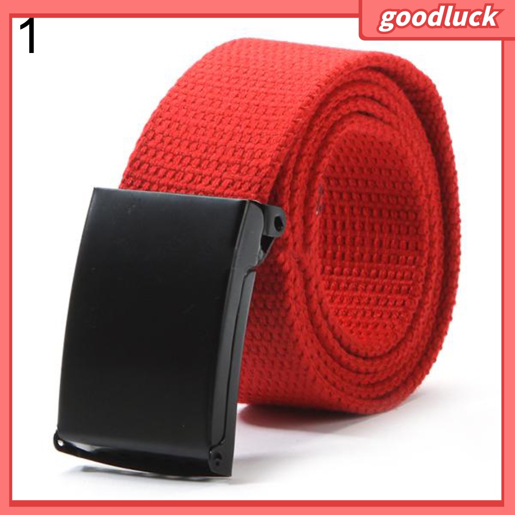 Đai lưng canvas bản rộng màu trơn cho nam/ nữ