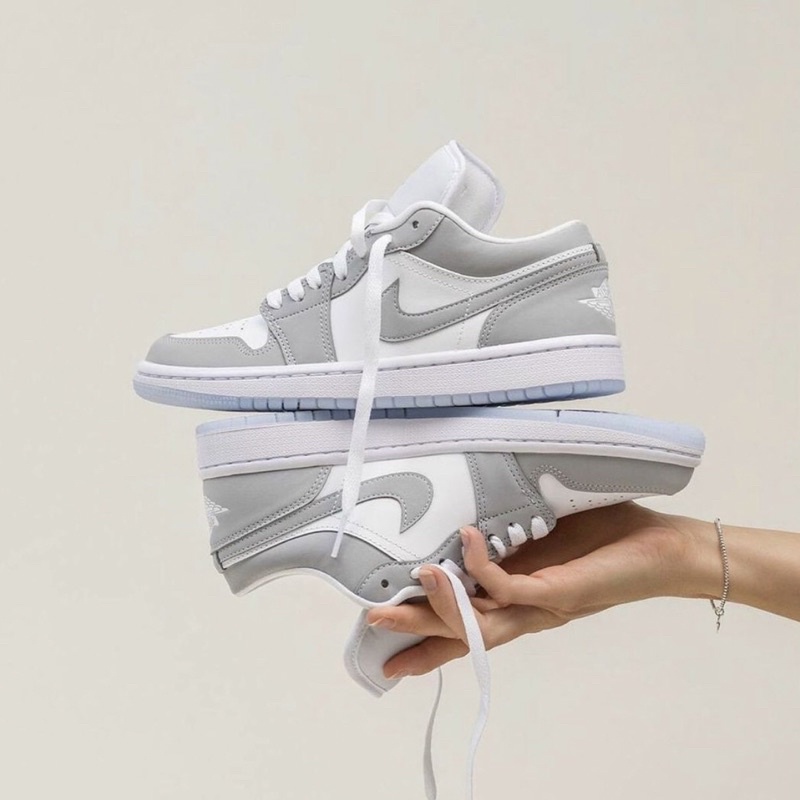 Giày thể thao nam nữ sneaker JD1 xám cổ thấp full box bill