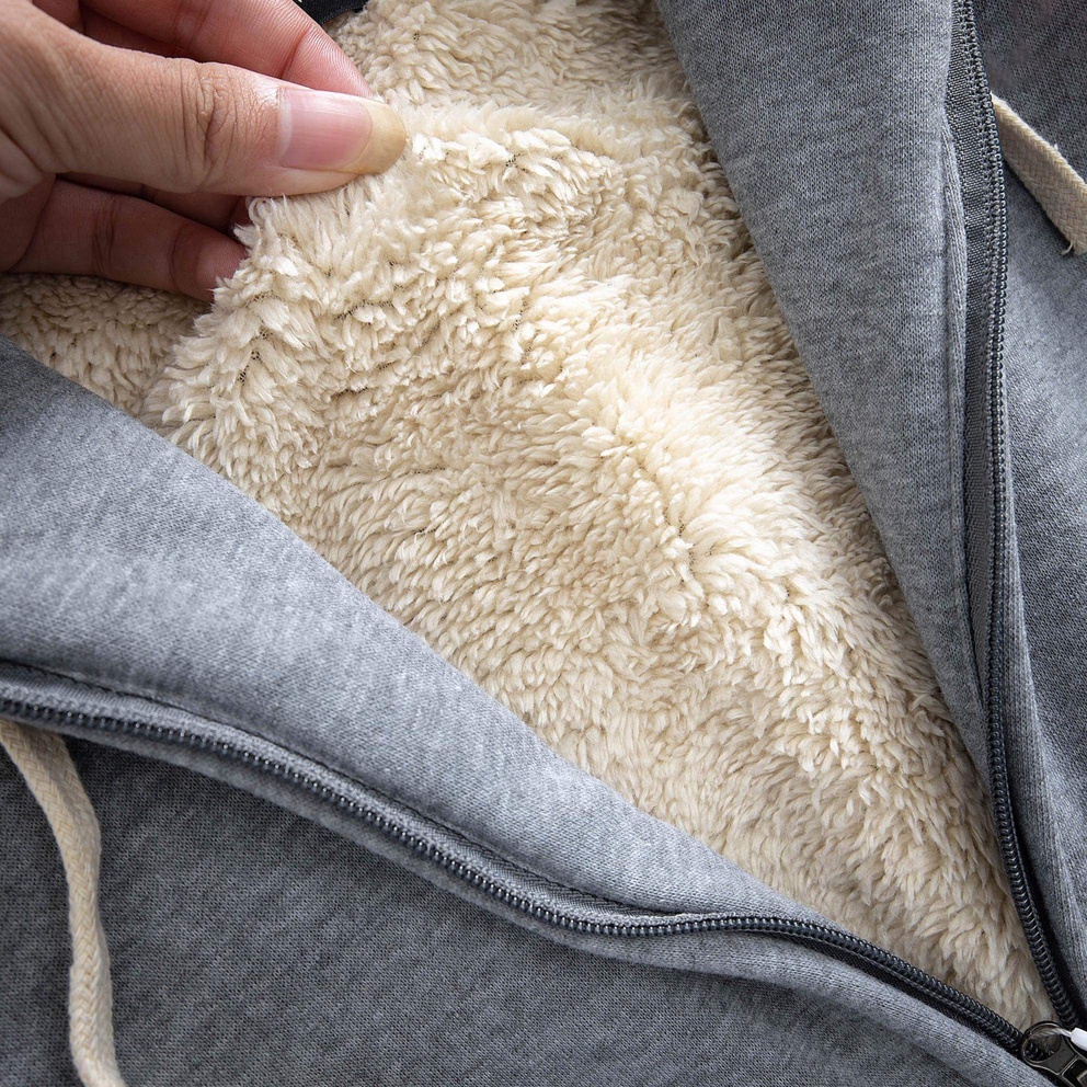 Áo khoác nỉ lót lông nam nũ dày dặn ấm áp-Áo khoác hoodie cao cấp có 3 màu | BigBuy360 - bigbuy360.vn