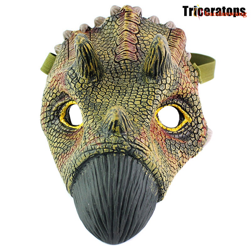 Mặt nạ đầu khủng long vui nhộn dành cho hóa trang dịp halloween