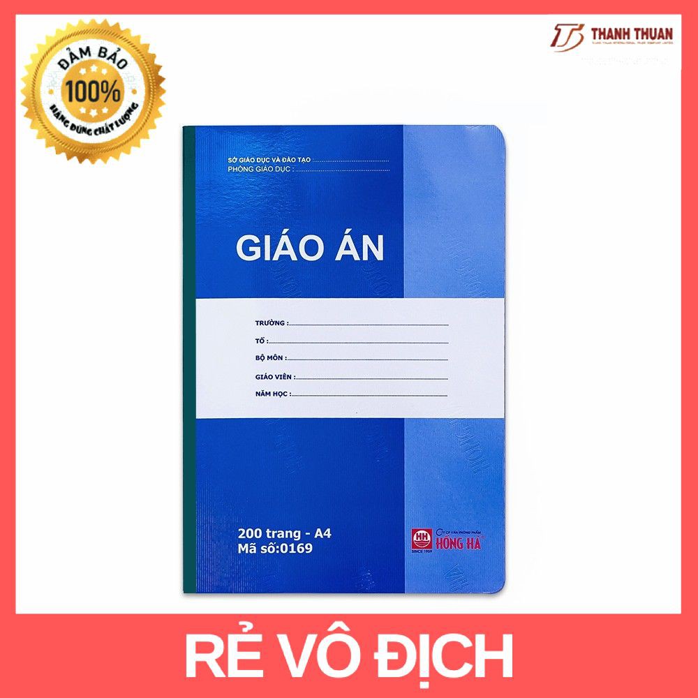 Combo 2 cuốn sổ Giáo án A4 200 trang (0169)