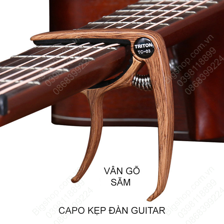 Capo kẹp đàn Guitar để tăng độ cao của âm, bằng hợp kim chắc chắn