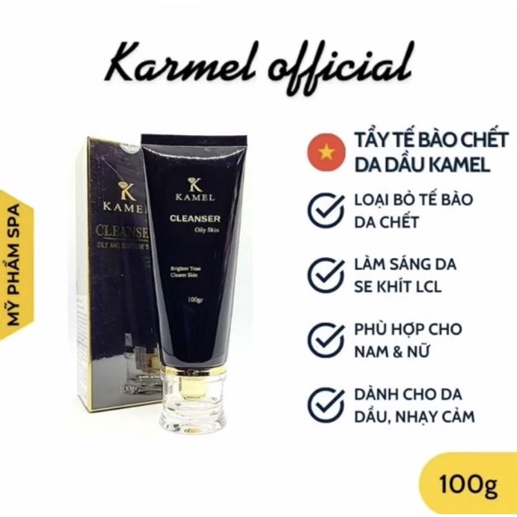 Tẩy tế bào chết kamel peeling geldanhf dành cho da khô và hỗn hợp, tẩy da chết peeling gel dưỡng và chăm sóc tại nhà dầu