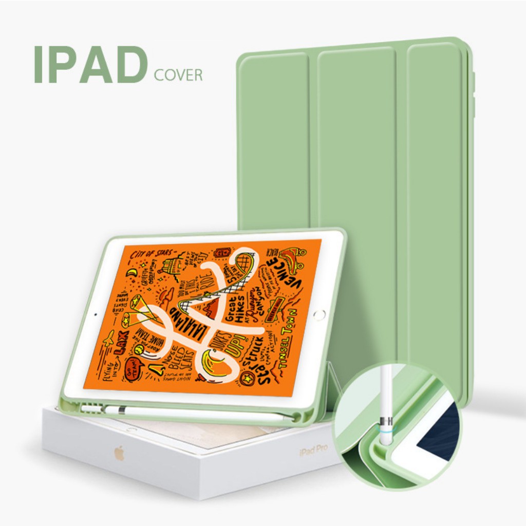 Bao da iPad Silicon + Ngăn đựng bút (Full đời ipad) ipad Pro 10.5/Air 3/10.2 gen 7/8...MART CASE | BigBuy360 - bigbuy360.vn