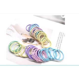 Set 10 dây cột tóc trẻ em nhiều màu dễ thương