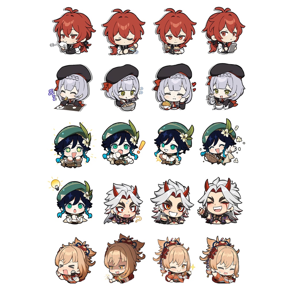 [GENSHIN IMPACT] Sticker game Genshin Impact random 20 mẫu