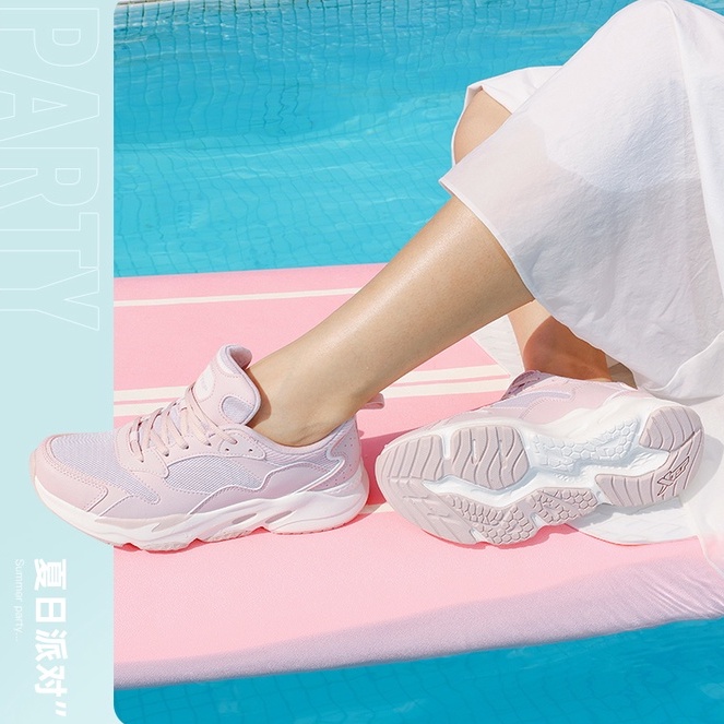 Giày thể thao Xtep phối lưới thoáng khí trọng lượng nhẹ thời trang