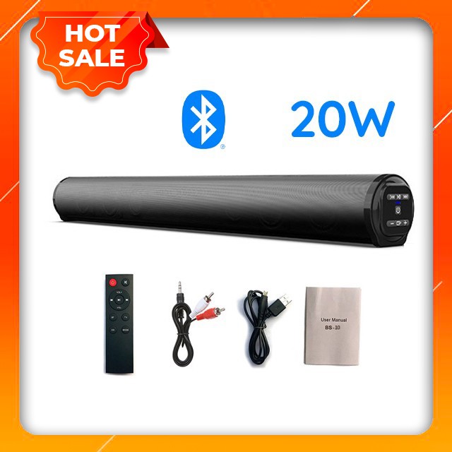 { HOT } Loa Bluetooth Loa Thanh Để Bàn Siêu Trầm Gaming Soundbar 20W BS-10 Dùng Cho Máy Vi Tính PC, Laptop, Tivi