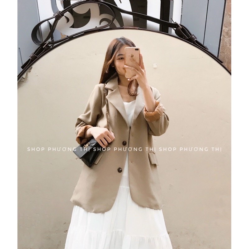 [ BÁN SỈ ] Áo vest blazer màu be