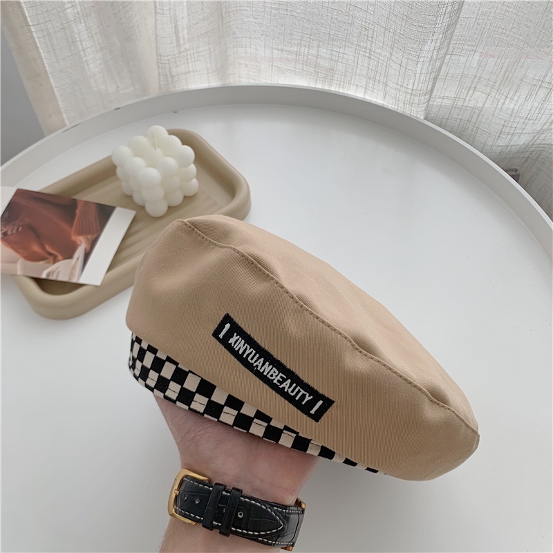 Mũ Beret Mỏng Thêu Chữ Phong Cách Nhật Bản Thời Trang Xuân Hè Cho Nữ