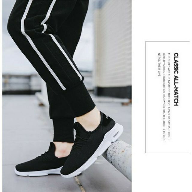 𝔹𝕆𝕊𝕊 𝕊ℍ𝕆𝔼𝕊 ⚜️ Giày Thể Thao SNEAKER NAM Vải ⚜️15 ( Đen ) Hot FASHION FULL BOX