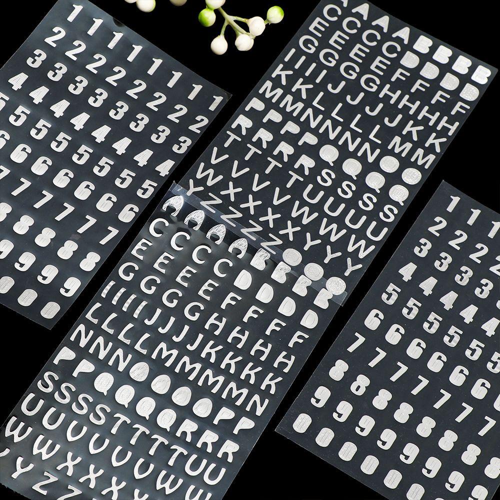 AUGUSTINE Miếng Dán Trang Trí Sổ Tay / Nhật Ký / Lập Kế Hoạch Hình Chữ Cái Màu Đồng DIY