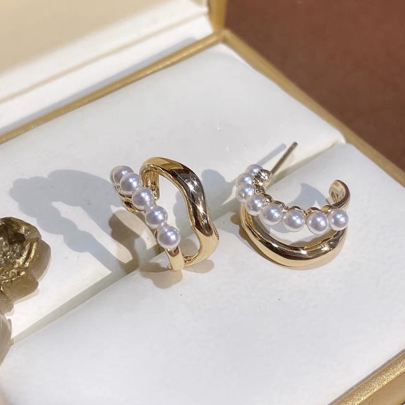 Hoa Tai Đính Ngọc Trai Nhân Tạo Sang Trọng Thời Trang Cho Nữ