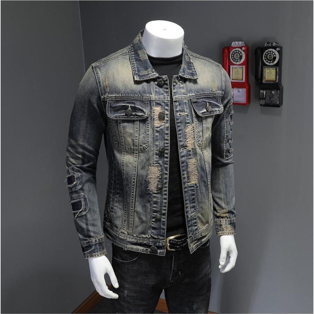 Áo khoác Jean Hàng Quảng Châu - Jacket Jean for men Mẫu Mới 2020