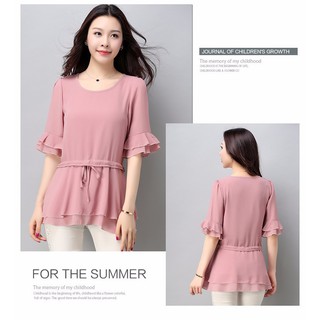 áo voan tay lỡ thắt eo cao cấp tk96n (thoi trang anitagreen)