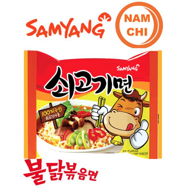 [Đủ 10 Vị] Mì Gà Cay SamYang Truyền Thống Cay x 2 Sốt Kem Ý Phô Mai Kim Chi Bò Sutah (120gr-140gr)