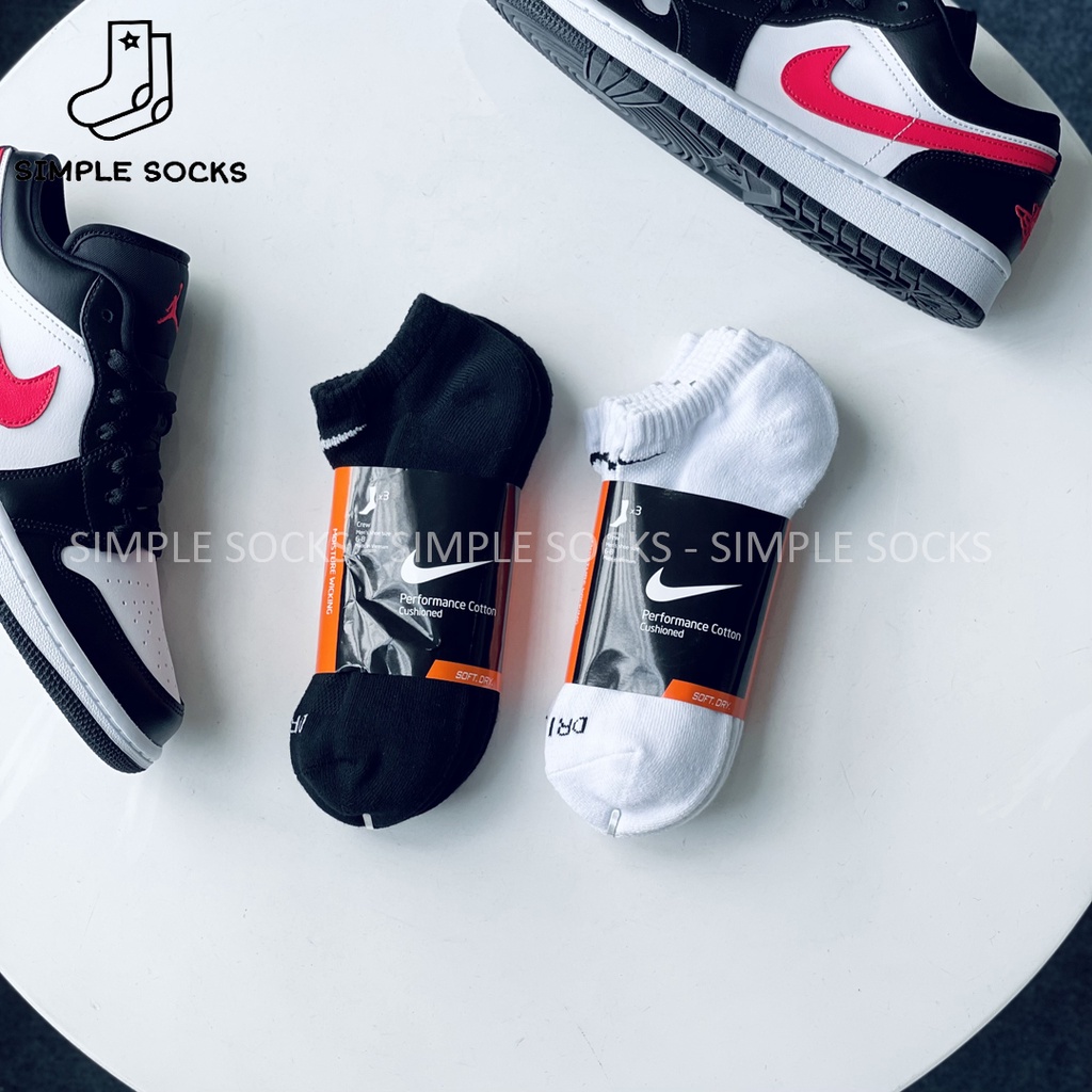 Pack VớNike Chính Hãng️🍓FREESHIP️🍓Tất Nike Dri Fit Cổ Cao,Lửng, Lười - Chất Cotton Thấm Hút Mồ Hôi Chống Hôi Chân