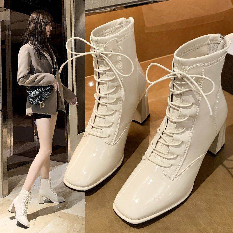 Boot Nữ 👢Freeship👢 Giày bốt buộc dây, gót vuông sang chảnh | BigBuy360 - bigbuy360.vn