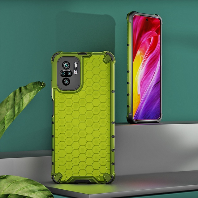 Ốp lưng Honeycomb Xiaomi Redmi siêu chống sock tổ ong Note 10 Pro 5G 10s Redmi 10 2022 9s 9 8 7 suốt chống sốc 4 góc